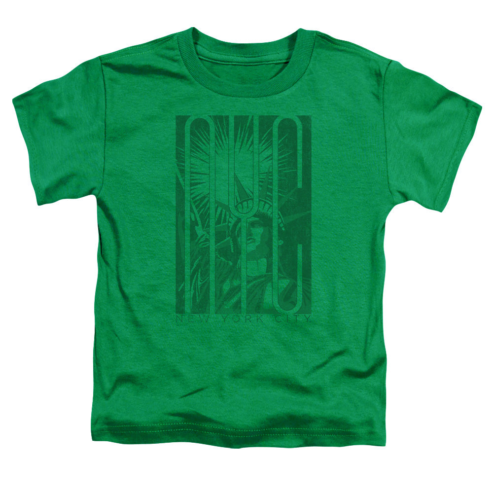 NYC Toddler T-Shirt Statue Of Liberty Kelly Green Tee