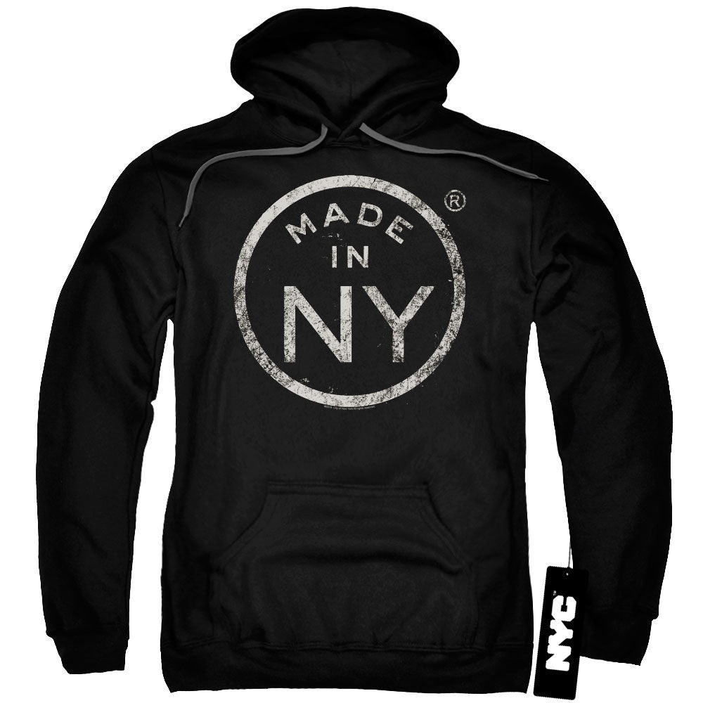 NYC Hoodie Distressed Made In NY Black Hoody