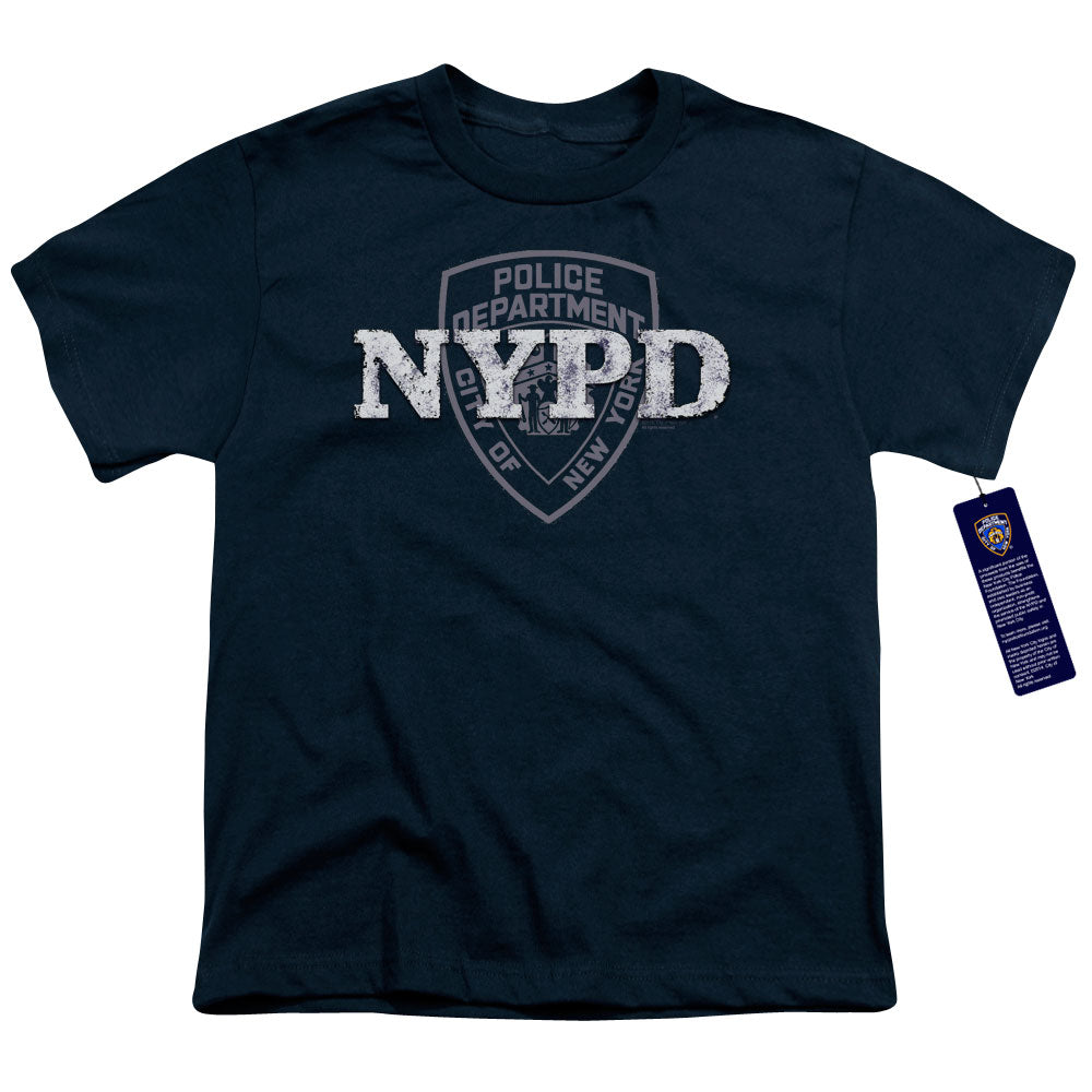 NYPD Kids T-Shirt New York Police Dept Logo Navy Blue Tee