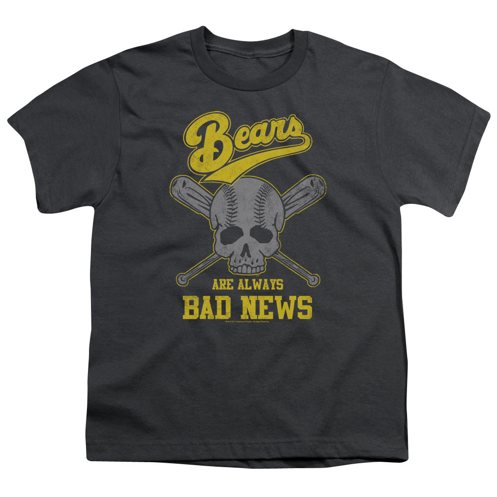 The Bad News Bears Kids T-Shirt Always Bad Skull Charcoal Tee