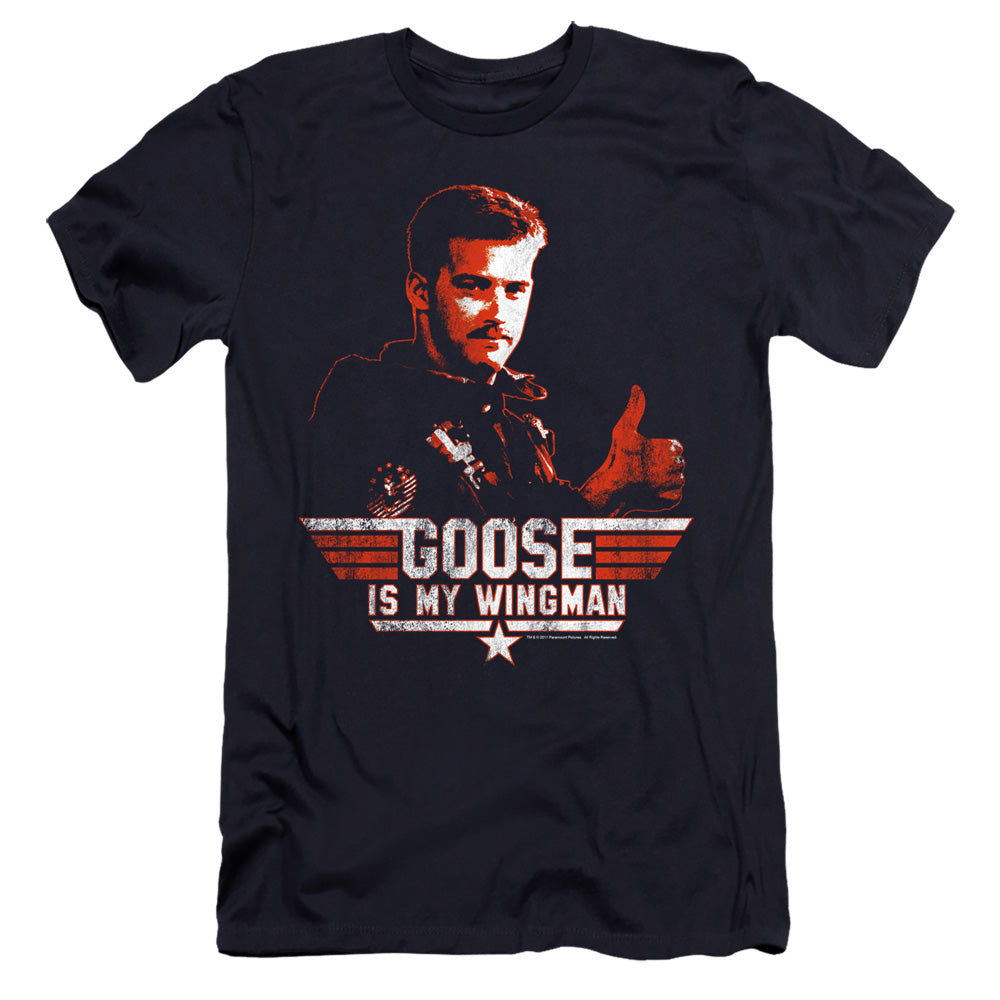 Top Gun Premium Canvas T-Shirt Goose is My Wingman Navy Tee