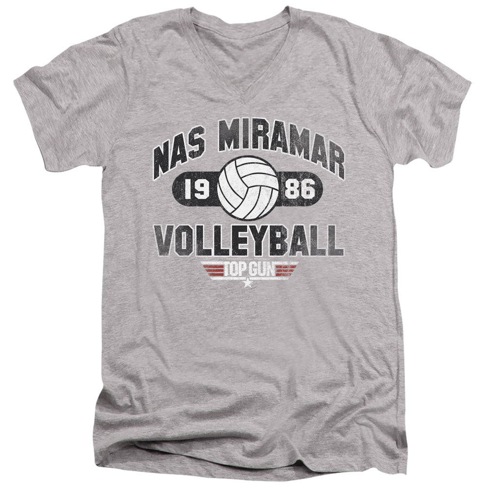 Top Gun Slim Fit V-Neck T-Shirt Volleyball Heather Tee