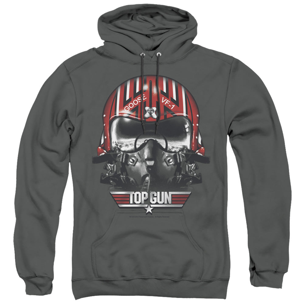 Top Gun Hoodie Goose Helmet Charcoal Hoody