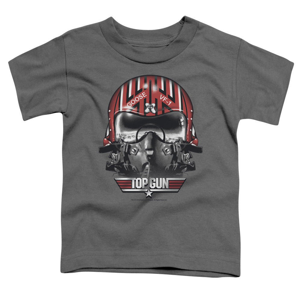 Top Gun Toddler T-Shirt Goose Helmet Charcoal Tee