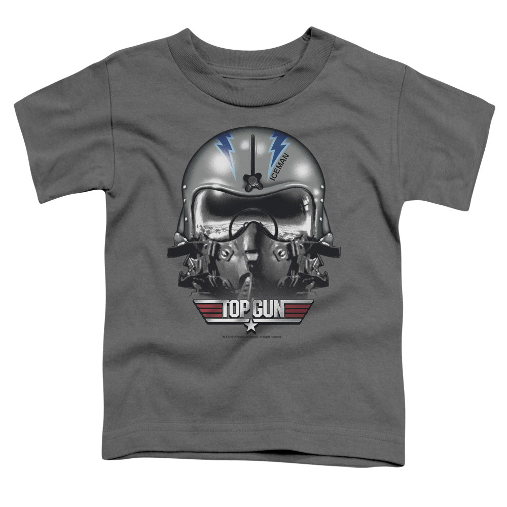 Top Gun Toddler T-Shirt Iceman Helmet Charcoal Tee