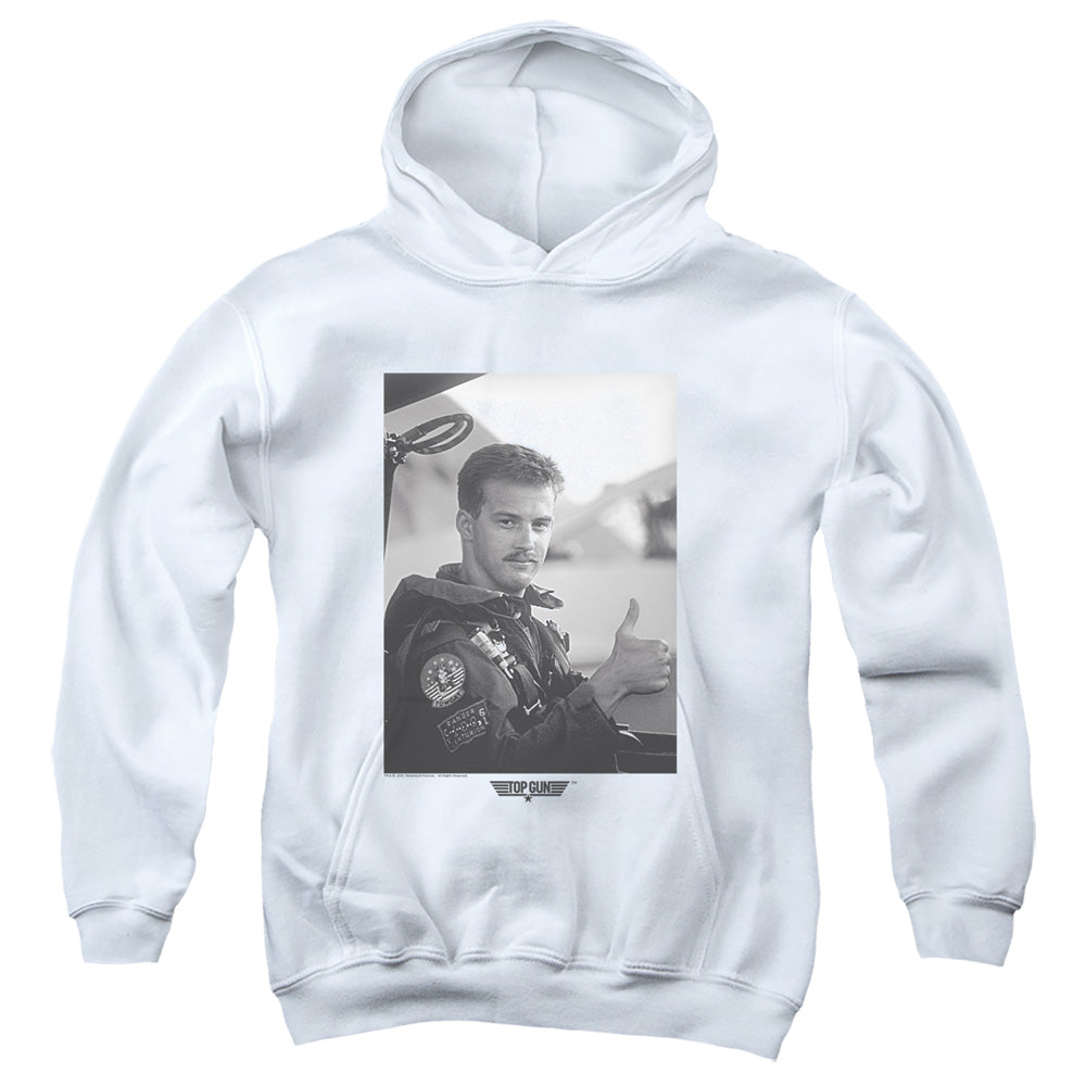 Top Gun Kids Hoodie Goose Portrait White Hoody