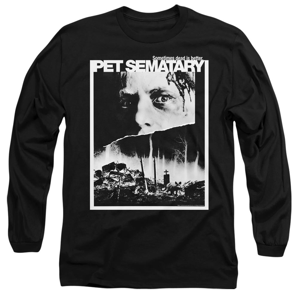 Pet Sematary Long Sleeve T-Shirt Movie Poster Artwork Black Tee