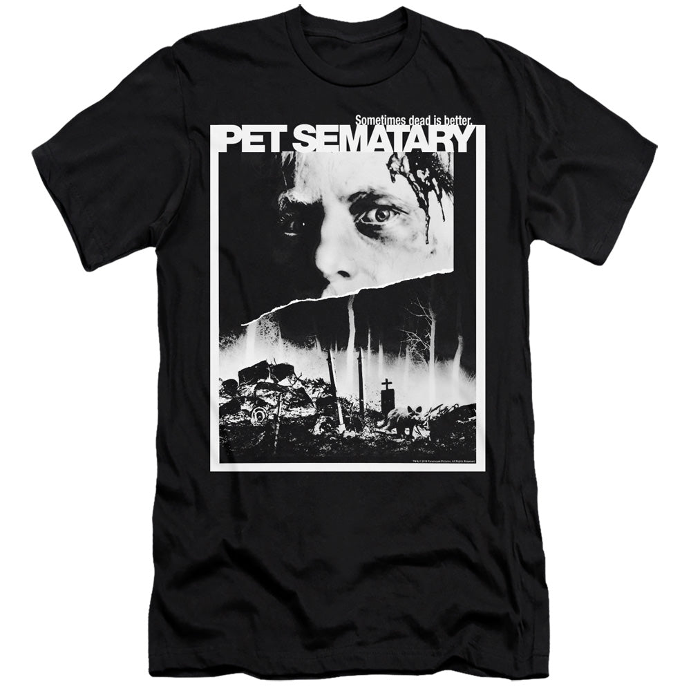 Pet Sematary Premium Canvas T-Shirt Movie Poster Artwork Black Tee