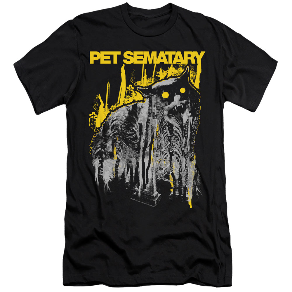 Pet Sematary Premium Canvas T-Shirt Decayed Cat Black Tee