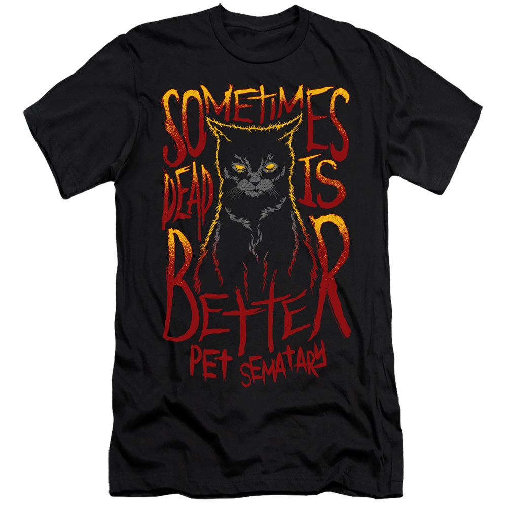 Pet Sematary Premium Canvas T-Shirt Dead is Better Cat Black Tee