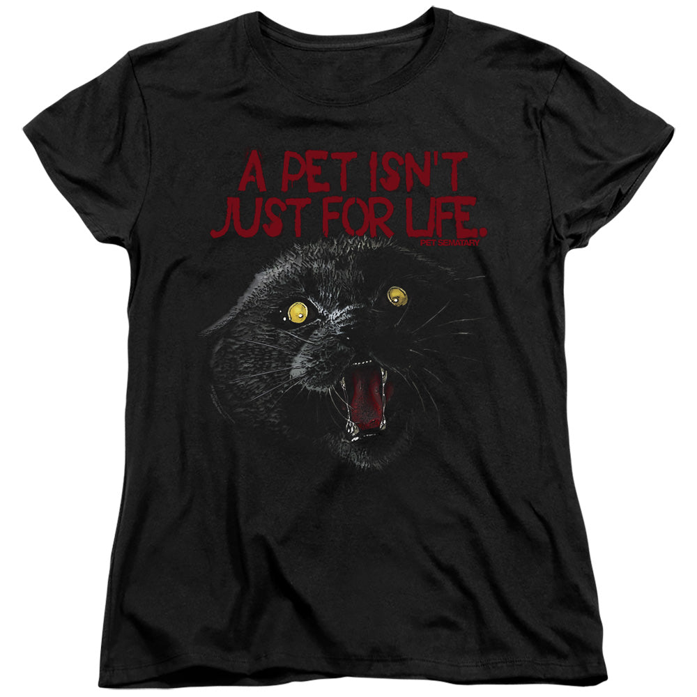 Pet Sematary Womens T-Shirt Pet Isn't For Life Black Tee