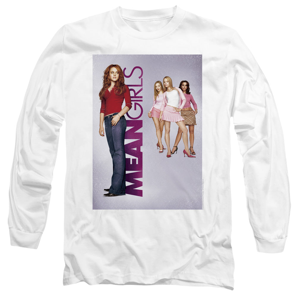 Mean Girls Long Sleeve T-Shirt Movie Poster Artwork White Tee