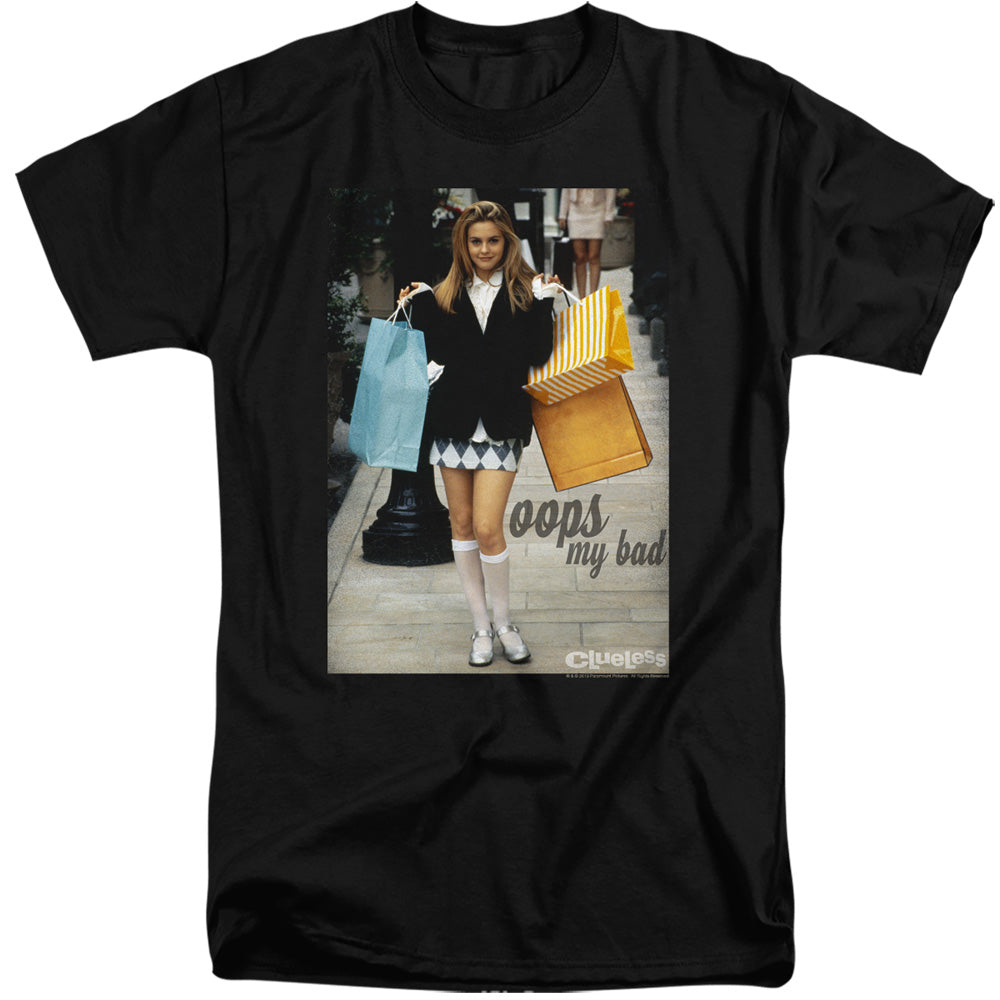 Clueless Tall T-Shirt Cher Oops My Bad Black Tee