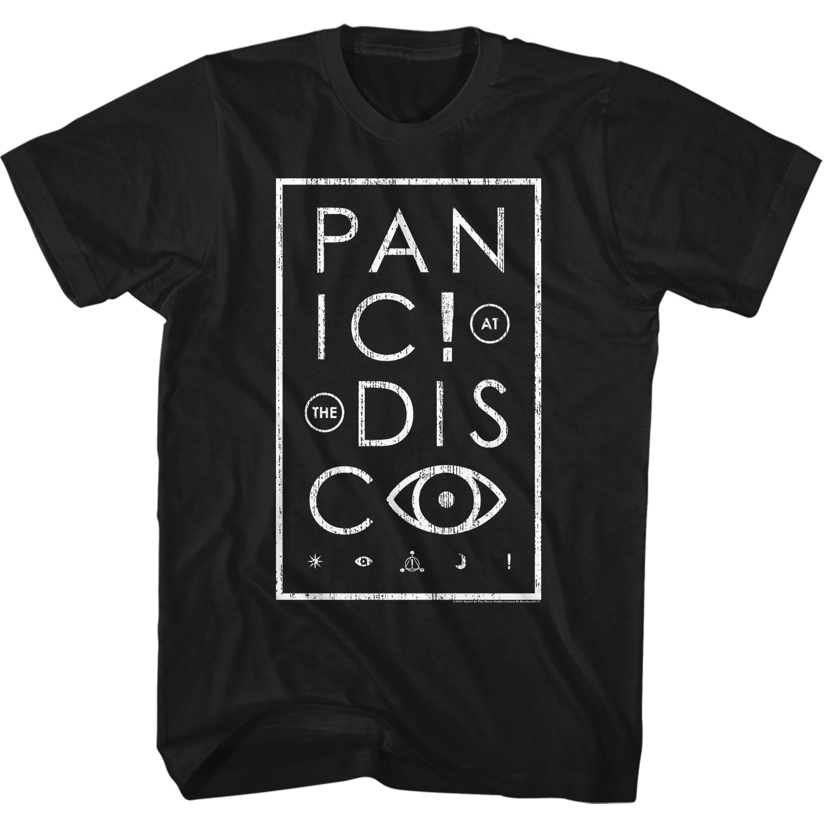 Panic At The Disco Distressed Eye Black Tall Tee Shirt