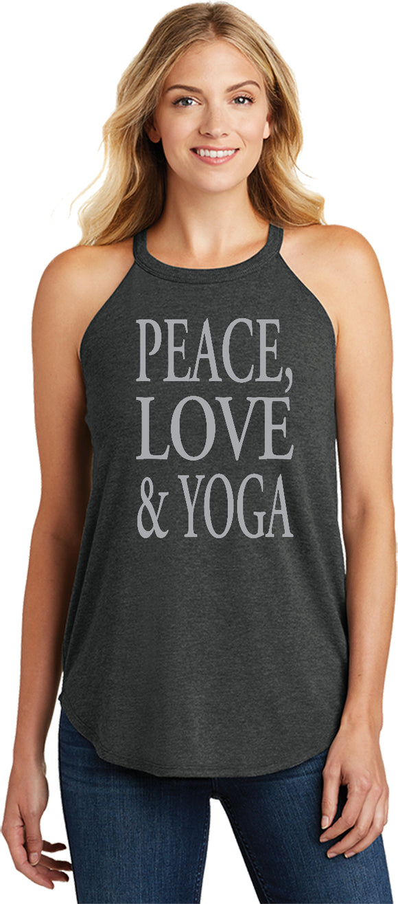 Peace Love Yoga Triblend Rocker Tanktop