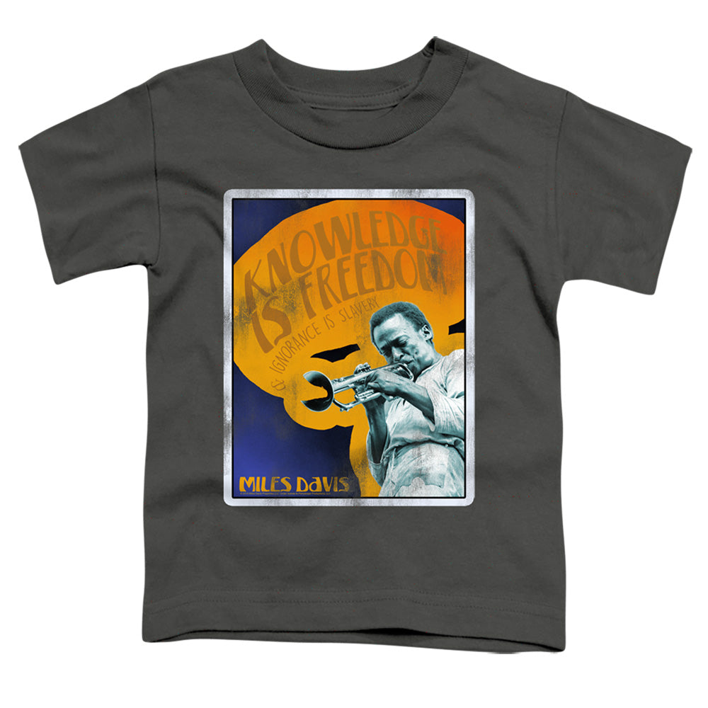 Miles Davis Toddler T-Shirt Knowledge is Freedom Charcoal Tee