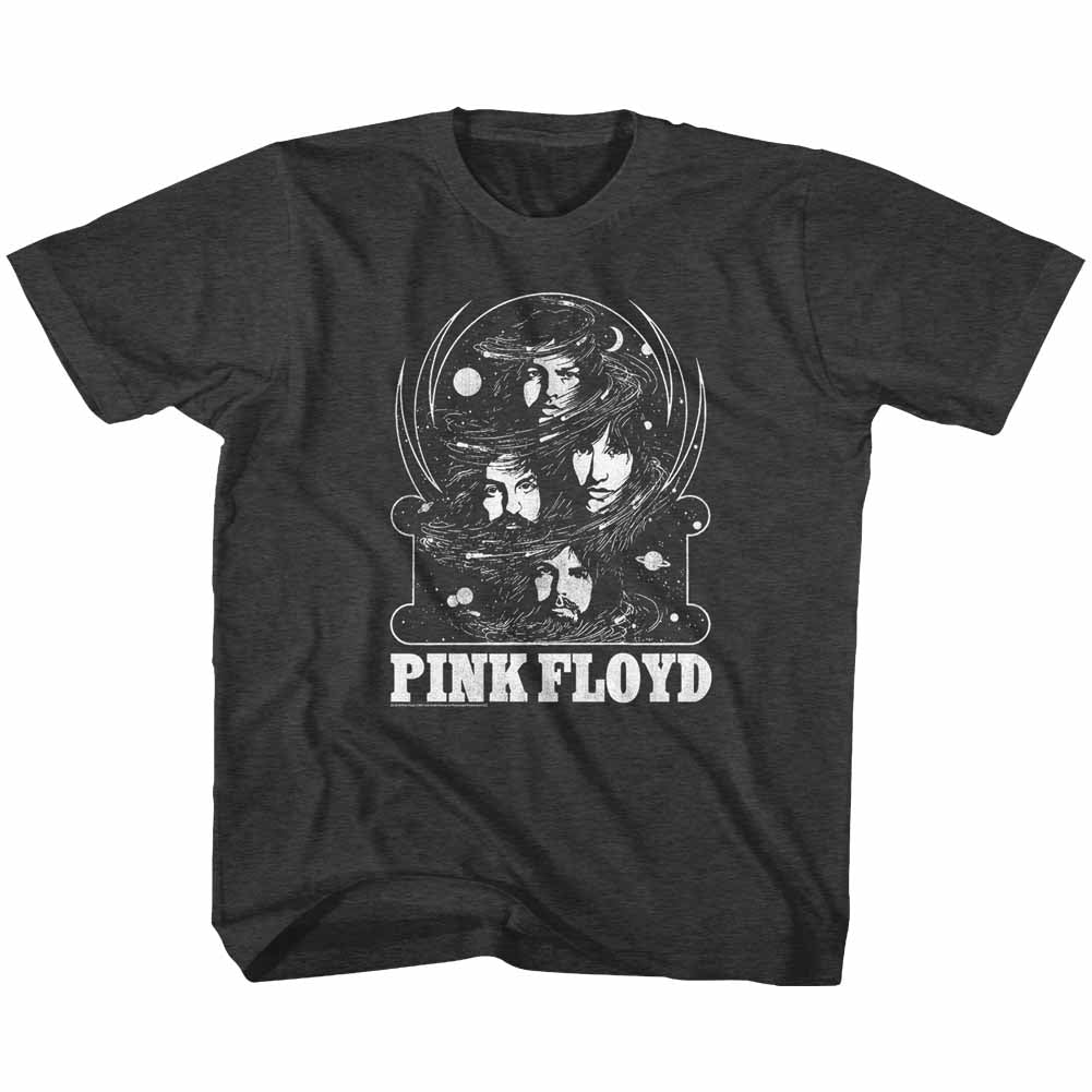 Pink Floyd Toddler T-Shirt Head Shots in the Galaxy Black Heather Tee