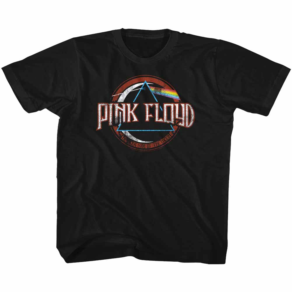 Pink Floyd Toddler T-Shirt Distressed The Dark Side of The Moon Black Tee