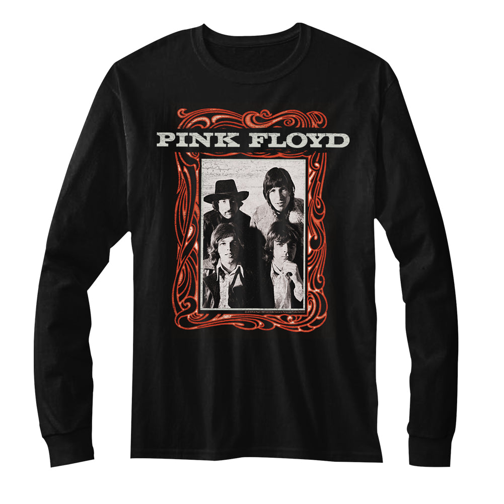 Pink Floyd Long Sleeve T-Shirt Portrait Black Tee