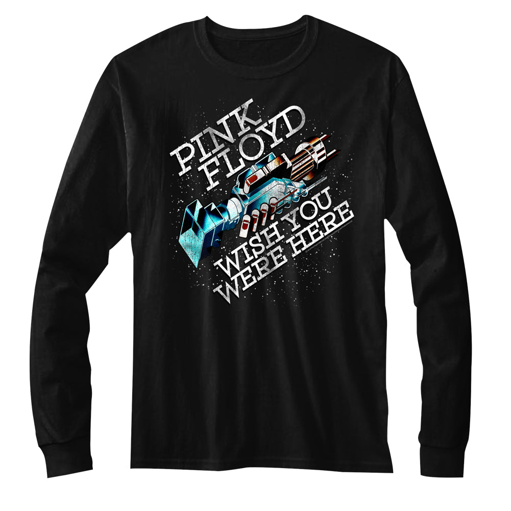 Pink Floyd Long Sleeve T-Shirt Wish You Were Here In Space Black
