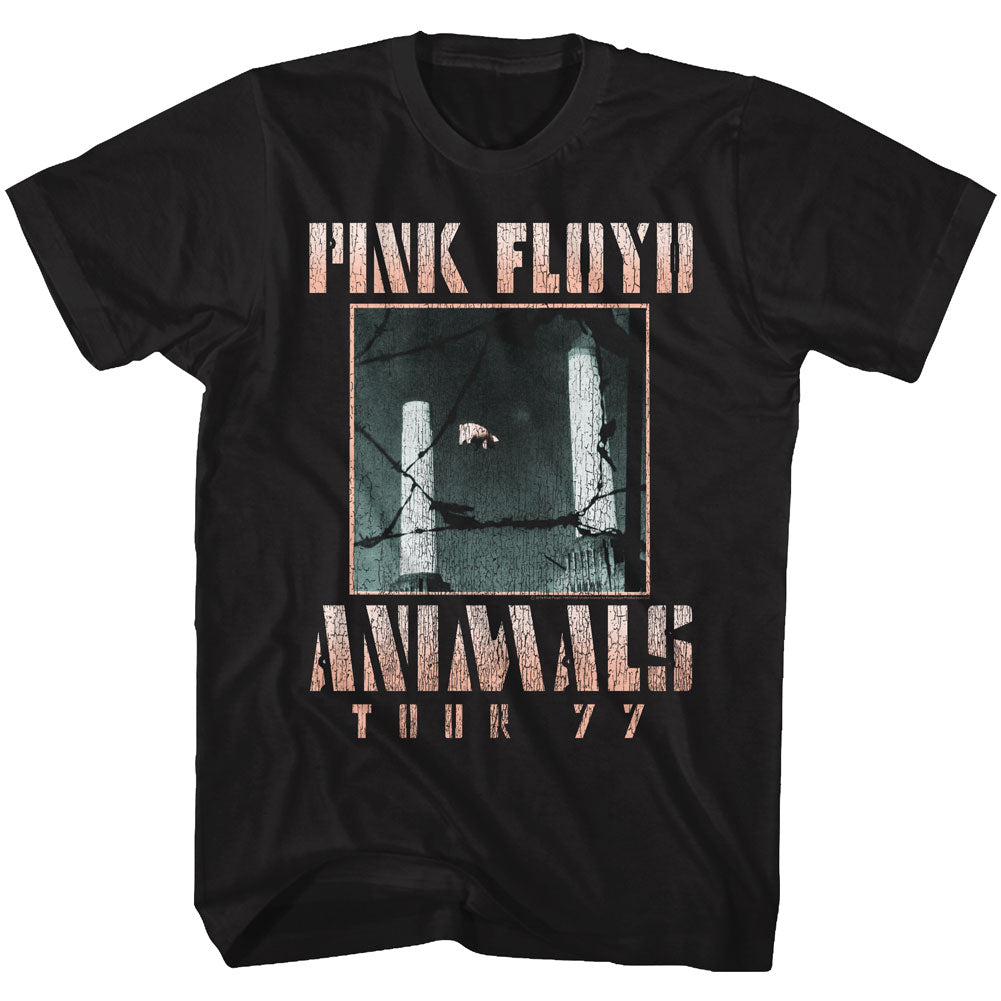 Pink Floyd T-Shirt Animals Tour 77 Black Tee