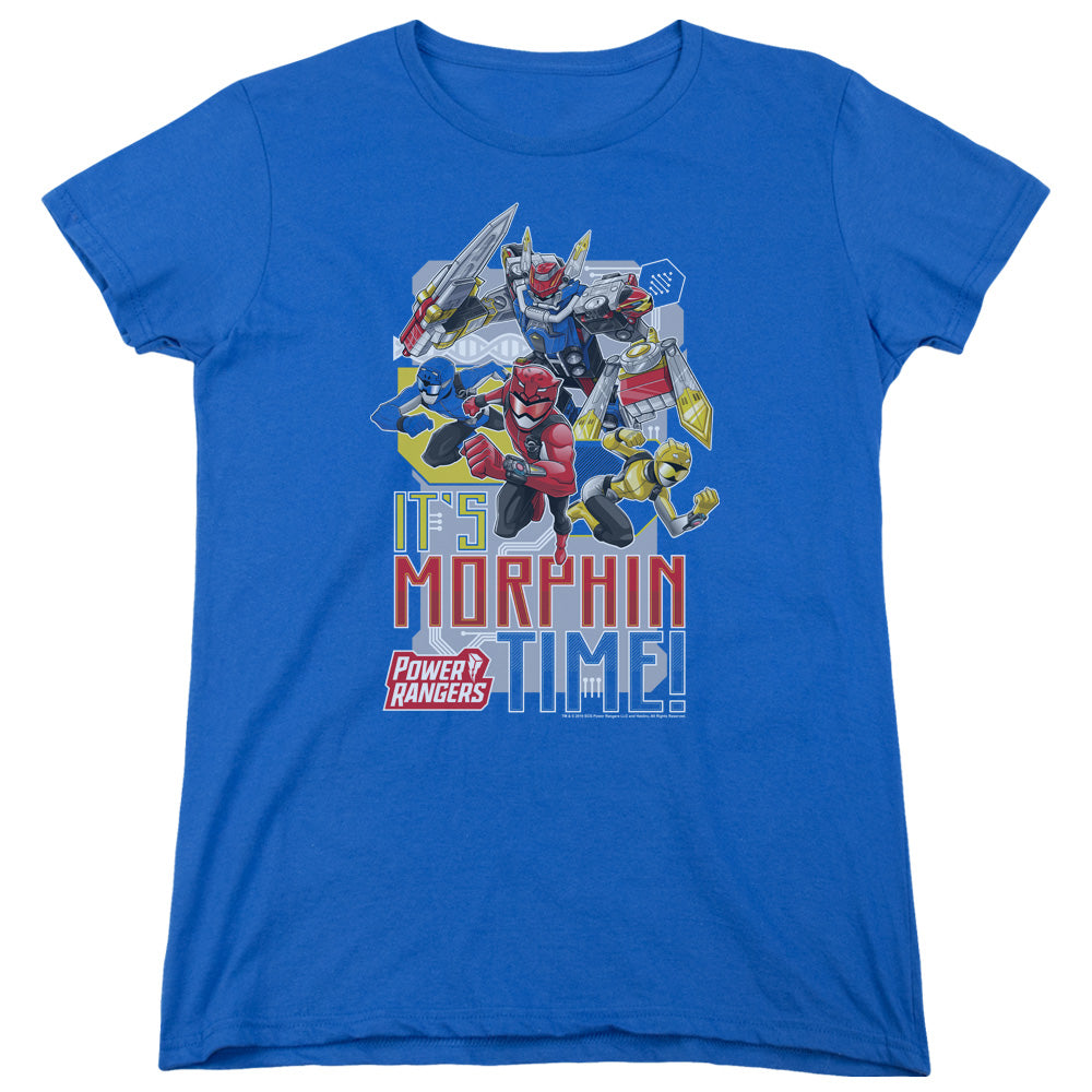 Power Rangers Womens T-Shirt Morphin Time Royal Tee