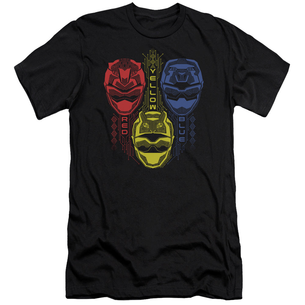 Power Rangers Premium Canvas T-Shirt Red Yellow Blue Black Tee