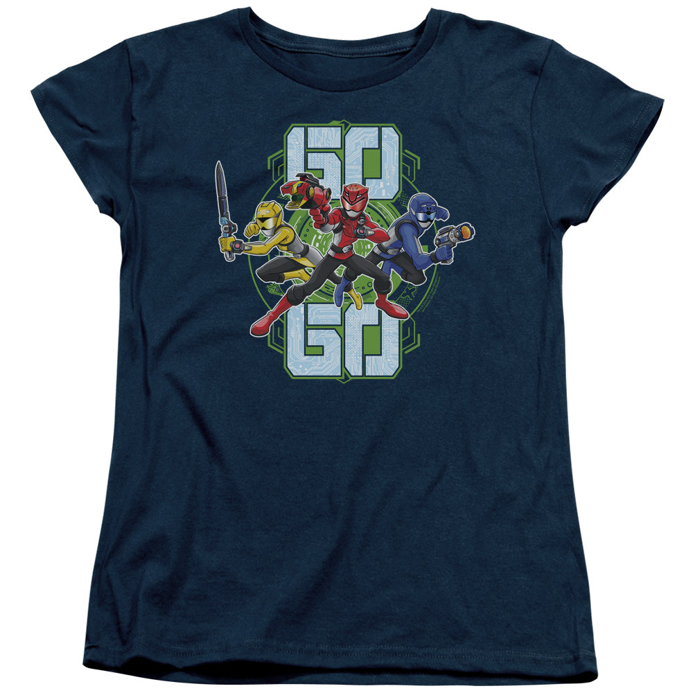 Power Rangers Womens T-Shirt Go Go Navy Tee