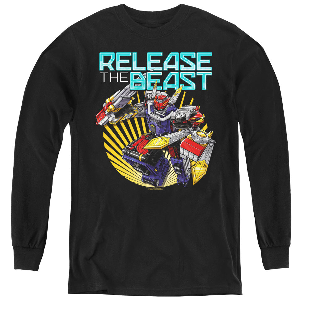 Power Rangers Kids Long Sleeve Shirt Release the Beast Black Tee