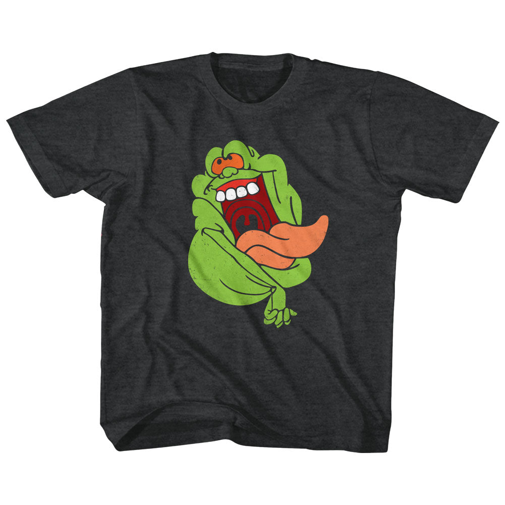 The Real Ghostbusters Kids T-Shirt Slimer Black Heather Tee