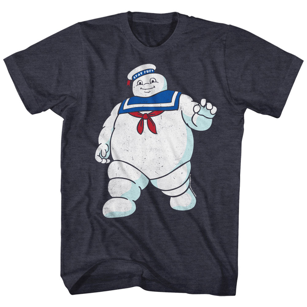 The Real Ghostbusters T-Shirt Mr Stay Puft Navy Heather Tee