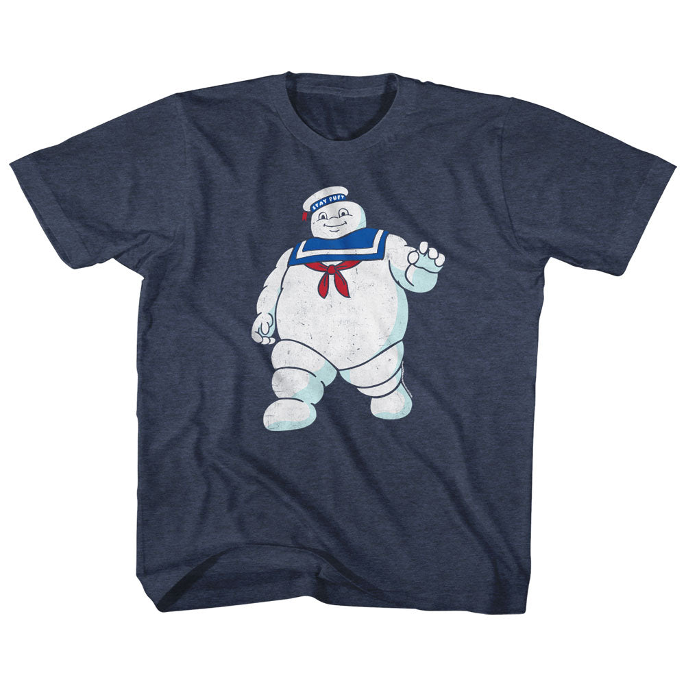 The Real Ghostbusters Toddler T-Shirt Mr Stay Puft Navy Heather Tee