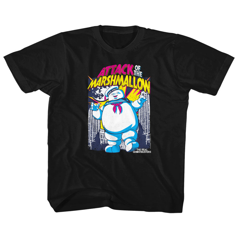 The Real Ghostbusters Kids T-Shirt Attack of the Marshmallow Bla