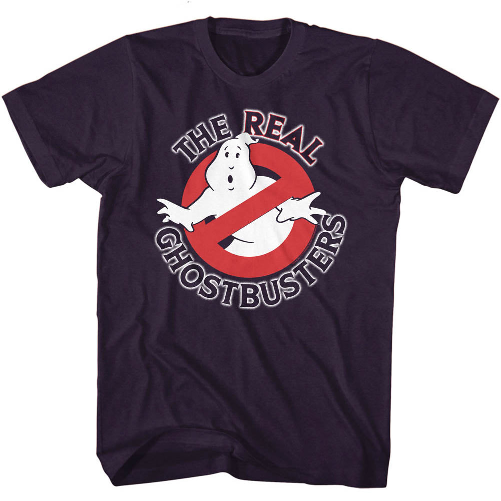 The Real Ghostbusters T-Shirt No Ghost Logo Blackberry Heather Tee