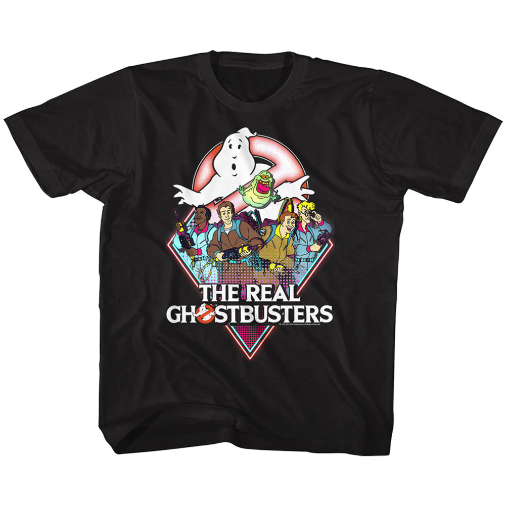 The Real Ghostbusters Toddler T-Shirt Characters Black Tee