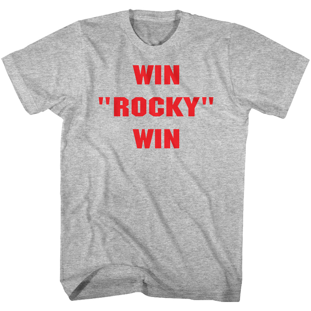 Rocky T-Shirt Win Rocky Win Gray Heather Tee