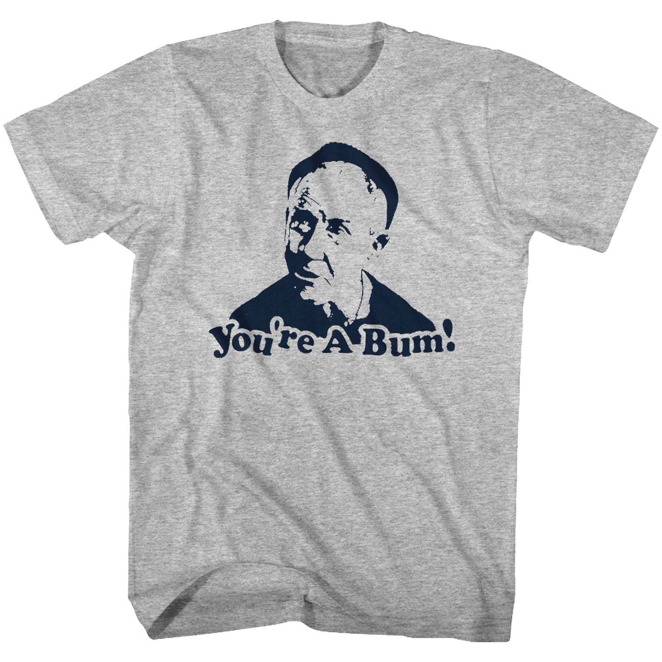 Rocky Tall T-Shirt You're A Bum Coach Mickey Gray Heather Tee