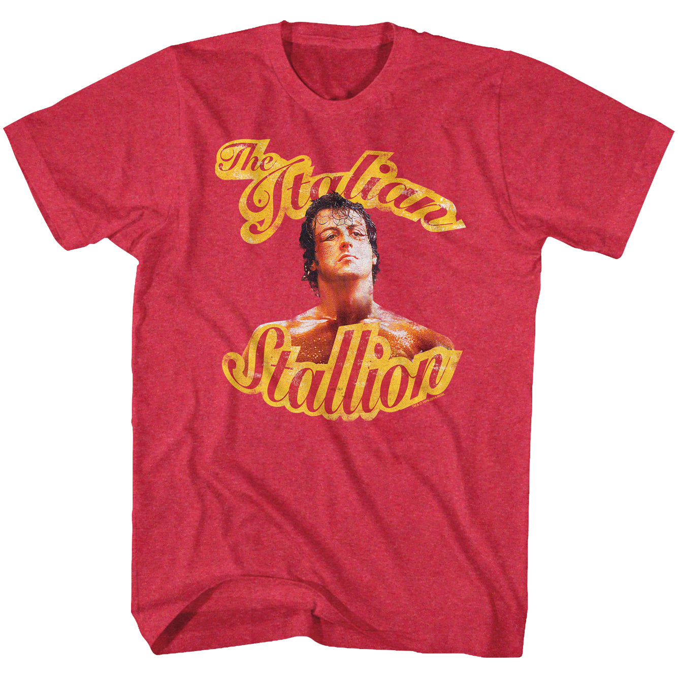 Rocky T-Shirt The Italian Stallion Beaten Up Cherry Heather Tee