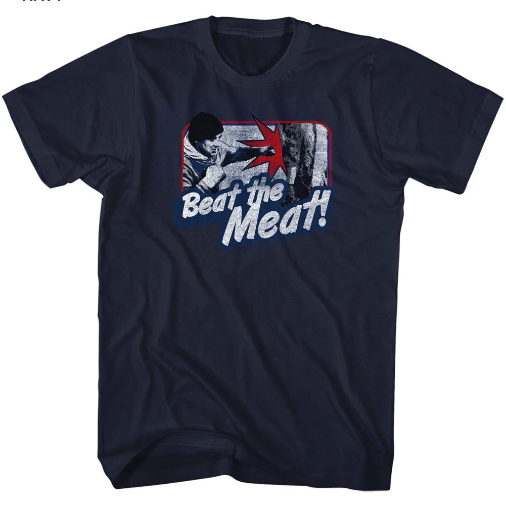 Rocky T-Shirt Beat The Meat Navy Tee