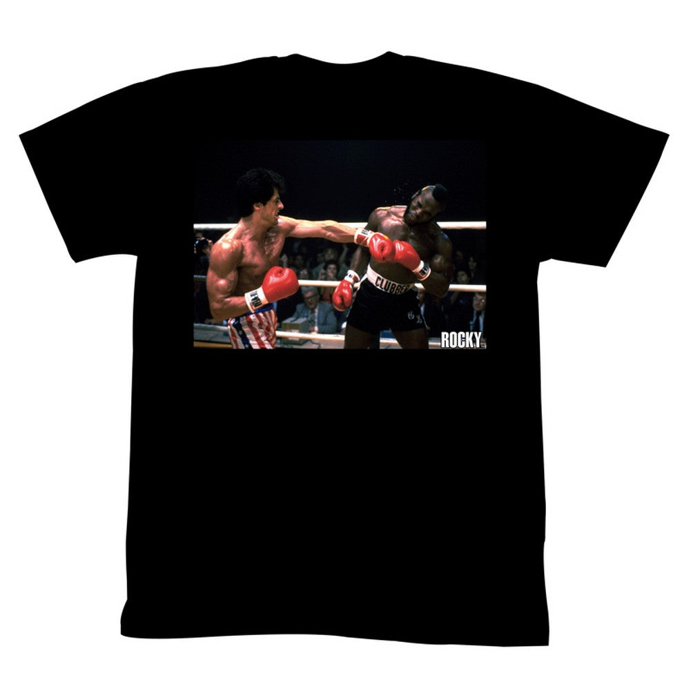 Rocky Tall T-Shirt Left Hook In Ring Clubber Lang Black Tee