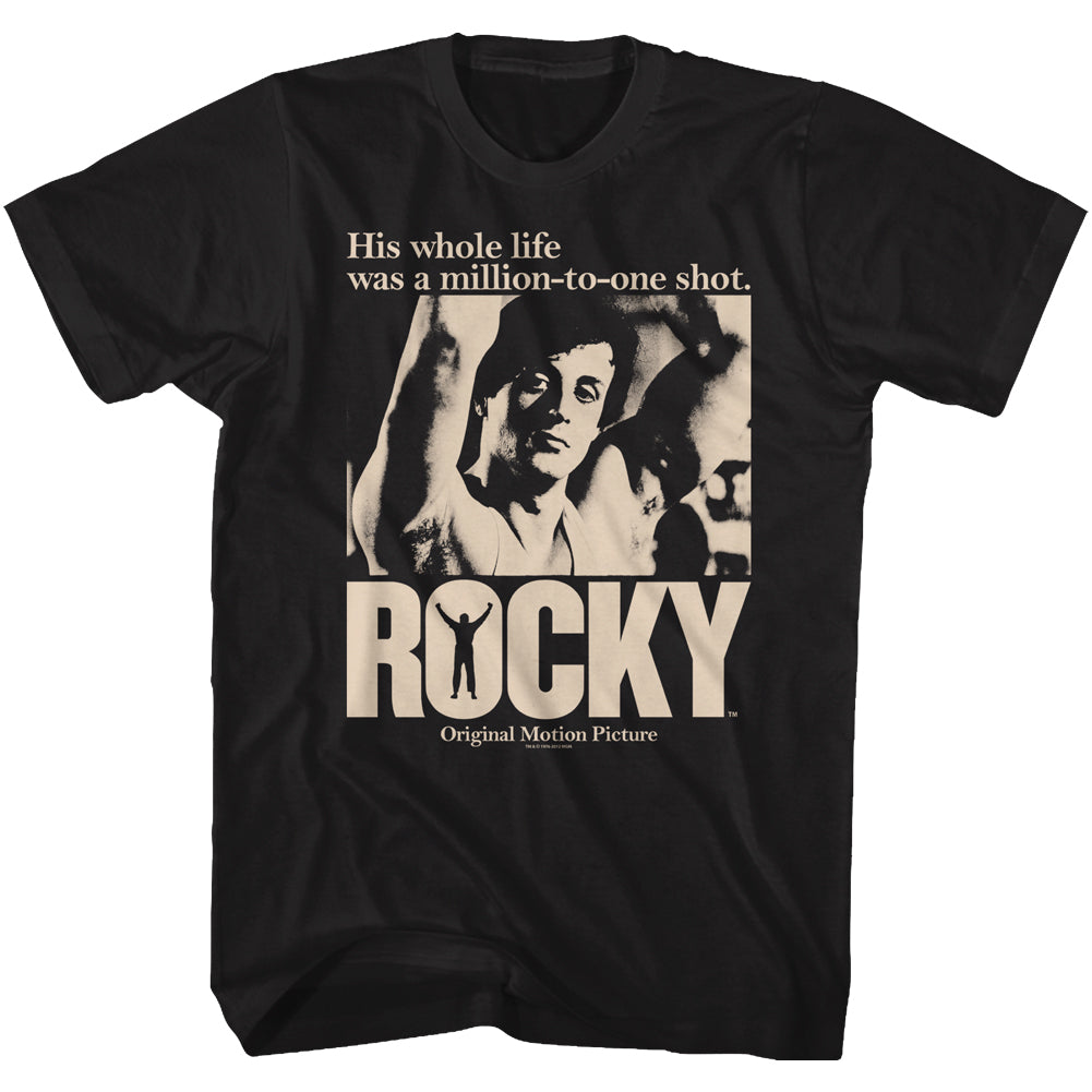 Rocky Tall T-Shirt Whole Life Was A Million To One Shot Black Te