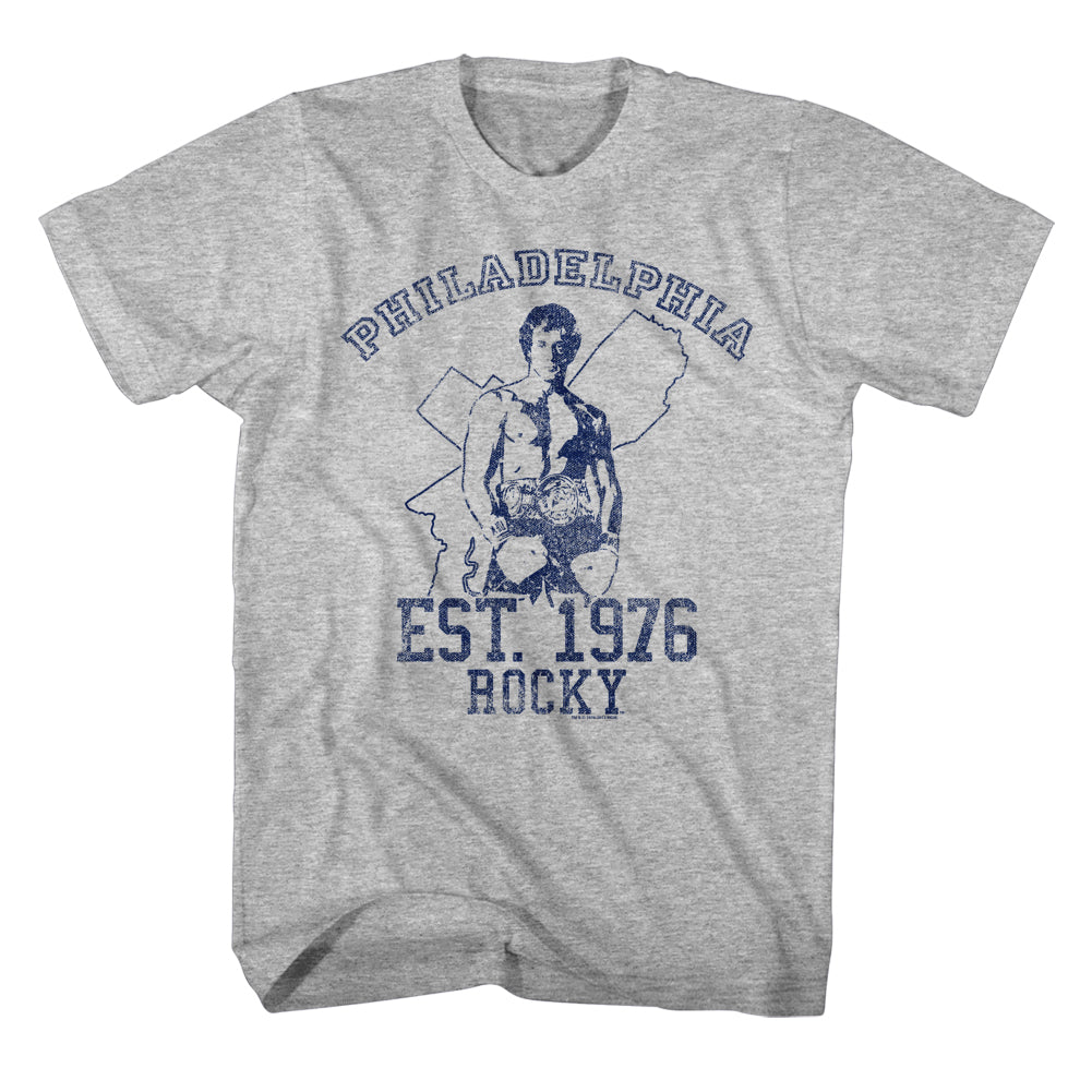 Rocky T-Shirt Philadelphia State Est 1976 Gray Heather Tee