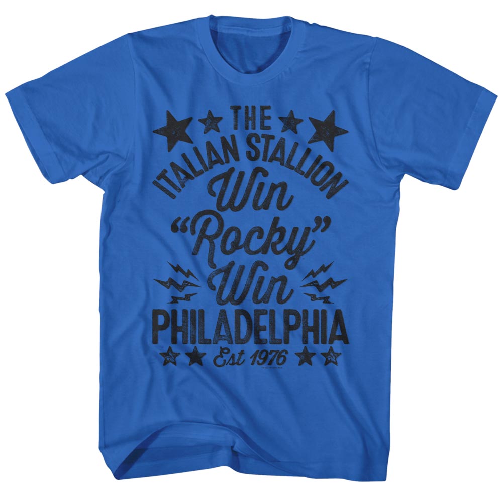 Rocky T-Shirt Italian Stallion Win Royal Tee