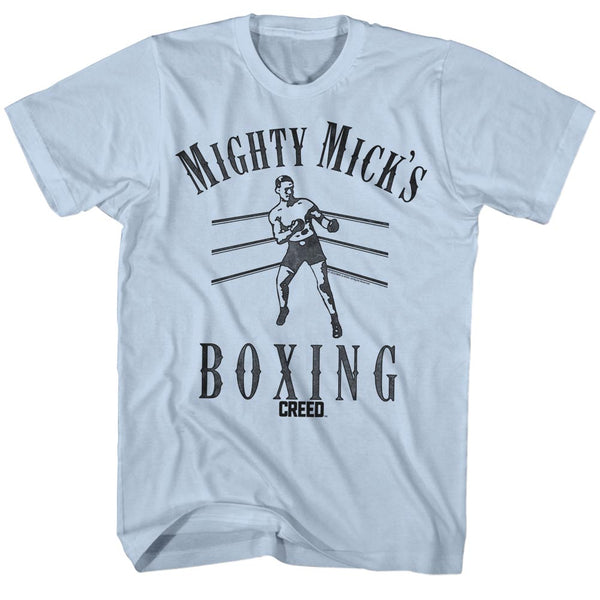 Rocky T-Shirt Mighty Mick's Boxing In Ring Light Blue Tee