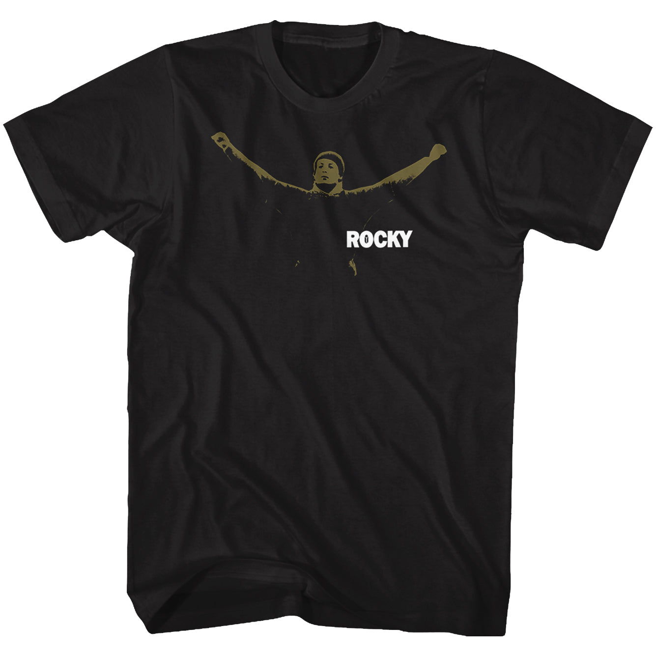 Rocky Tall T-Shirt Distressed Running Faded Black Tee