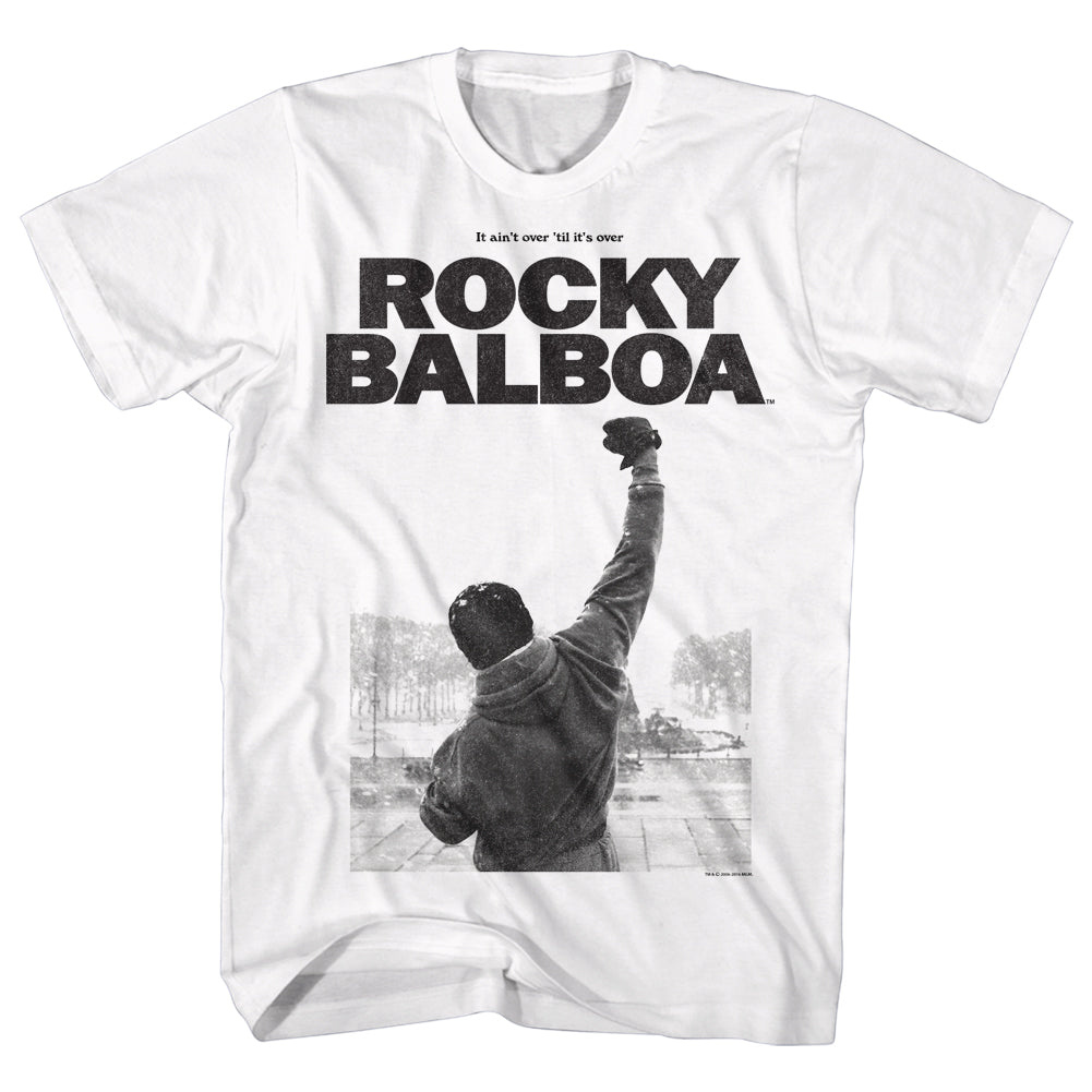 Rocky T-Shirt Top Of Stairs It Ain't Over Til It's Over 