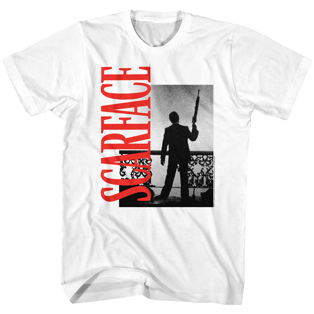 Scarface Red Logo Adult White Tee Shirt
