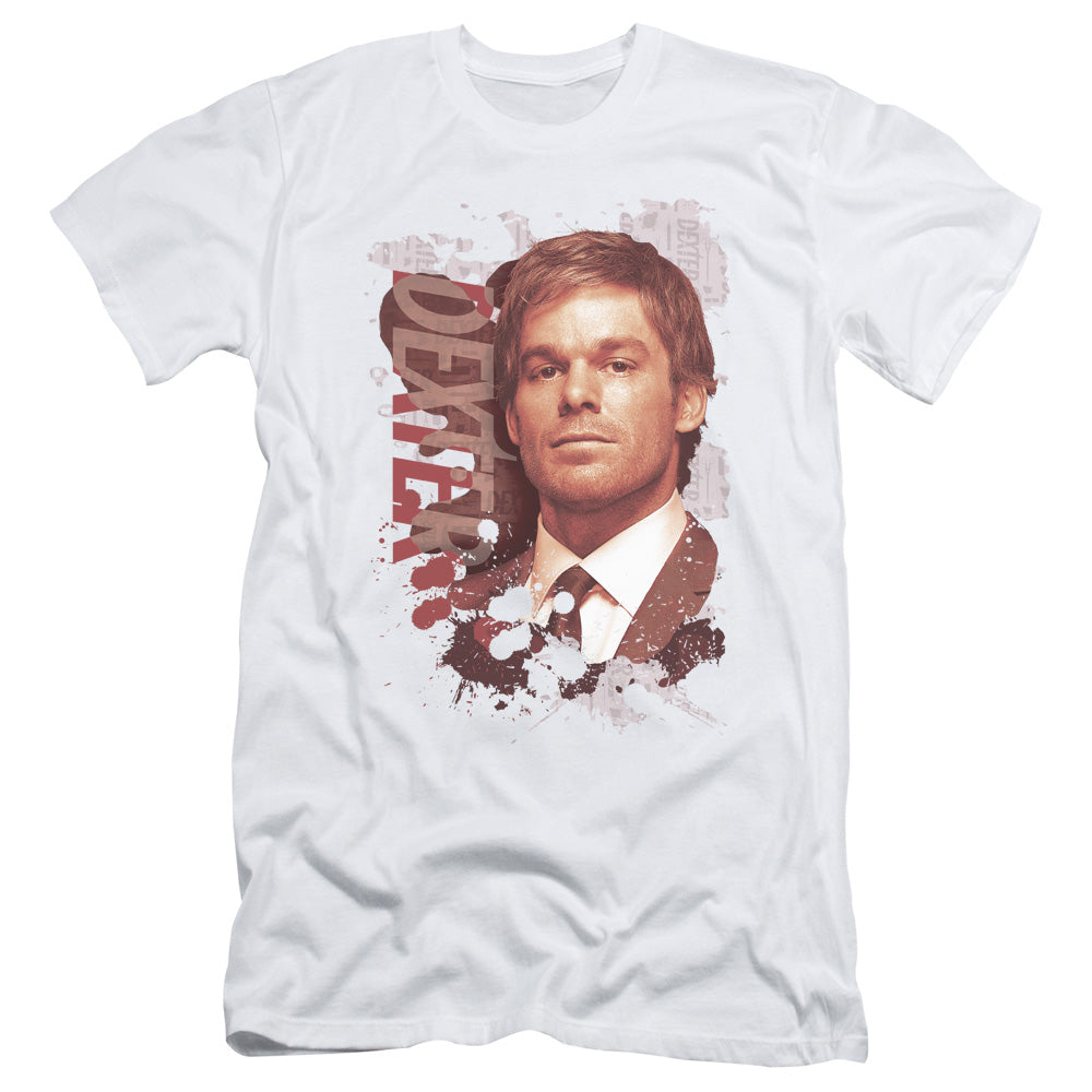 Dexter Slim Fit T-Shirt Splatter Photo White Tee