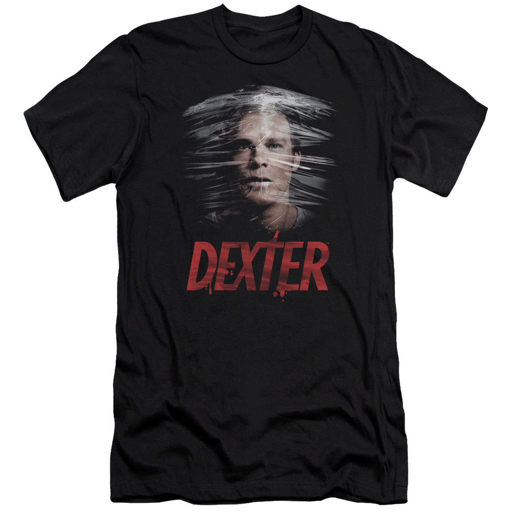 Dexter Premium Canvas T-Shirt Plastic Wrap Black Tee