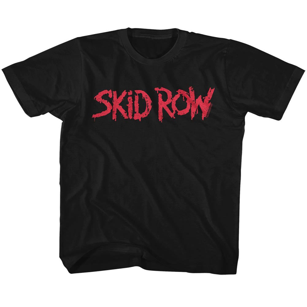 Skid Row Kids T-Shirt Red Logo Black Tee